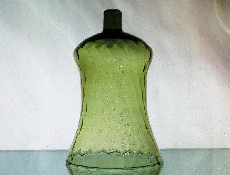 Home Interiors Peg Votive Candle Holder Flared Olive Green Tudor Style