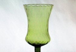 Home Interiors Peg Votive Candle Holder Flared Olive Green Tudor Style