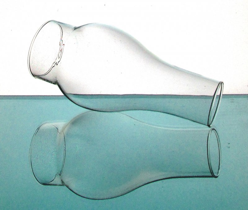 Hurricane Shade 3 inch Fitter x 8.5 x 2 Clear Bulbous 4 inches w