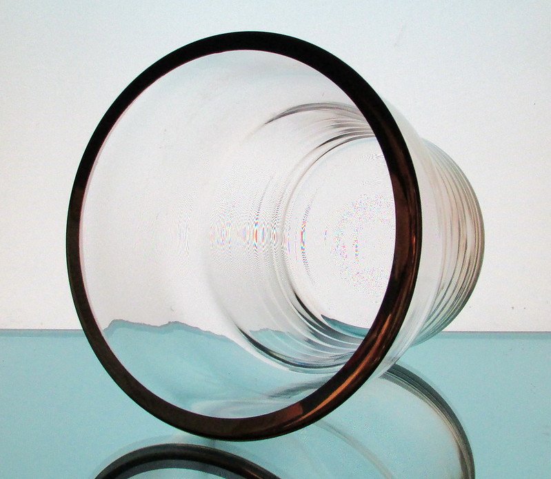 Hanging Candle Holder / Vase 6 x 6 with removable Brass Accent Ring