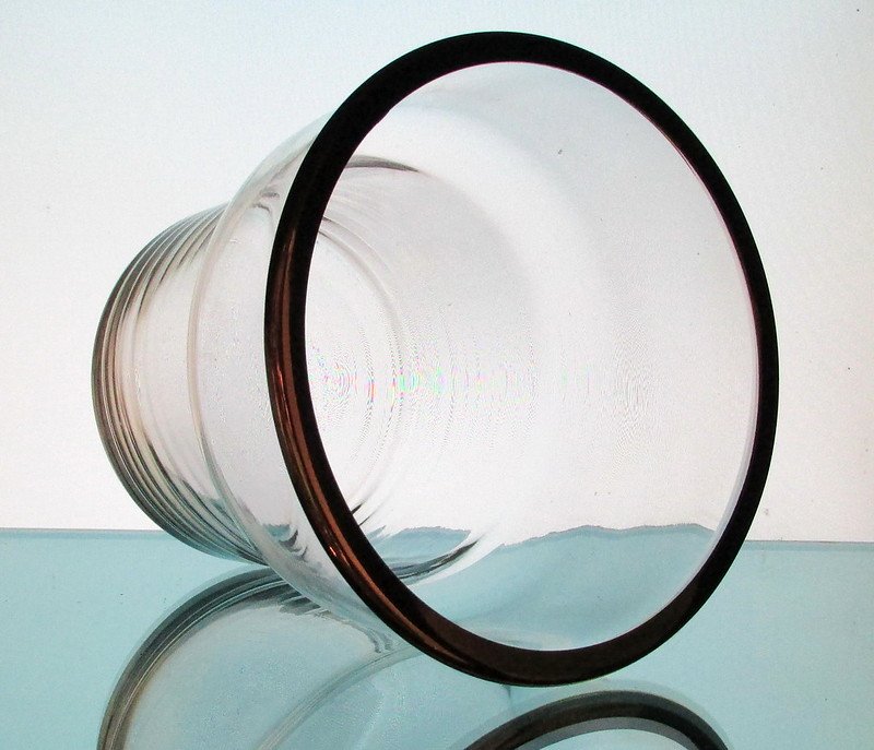 Hanging Candle Holder / Vase 6 x 6 with removable Brass Accent Ring