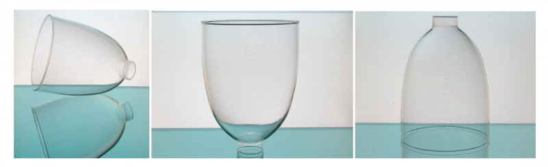 Glass Lamp Shade 1.75 inch fitter x 6 x 8 Pop Bottle