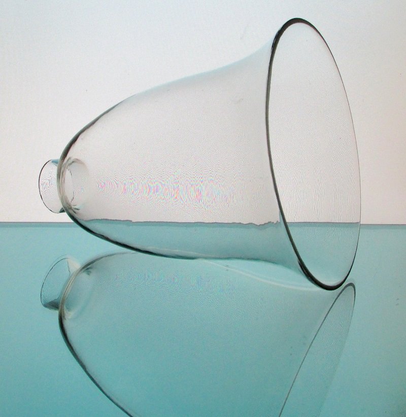 Glass Lamp Shade 1.75 inch fitter x 7 x 8.5 Flared Rim