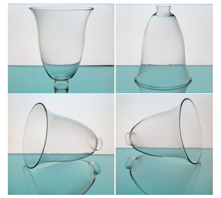 Glass Lamp Shade 1.75 inch fitter x 7 x 8.5 Flared Rim