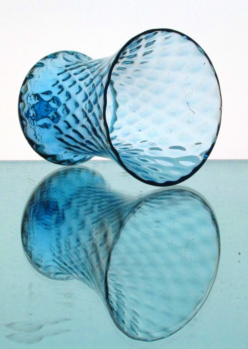 Home Interiors Peg Votive Candle Holder Flared Honeycomb Blue