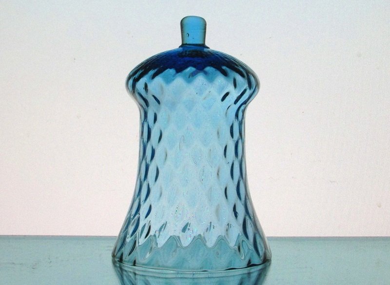 Home Interiors Peg Votive Candle Holder Flared Honeycomb Blue