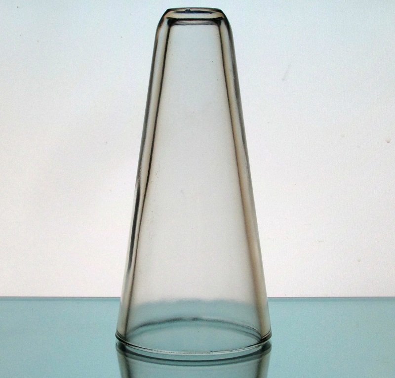 Hanging Cone Wall Vase Vessel Clear 7.75 x 3.75 Heavy Clear Glass