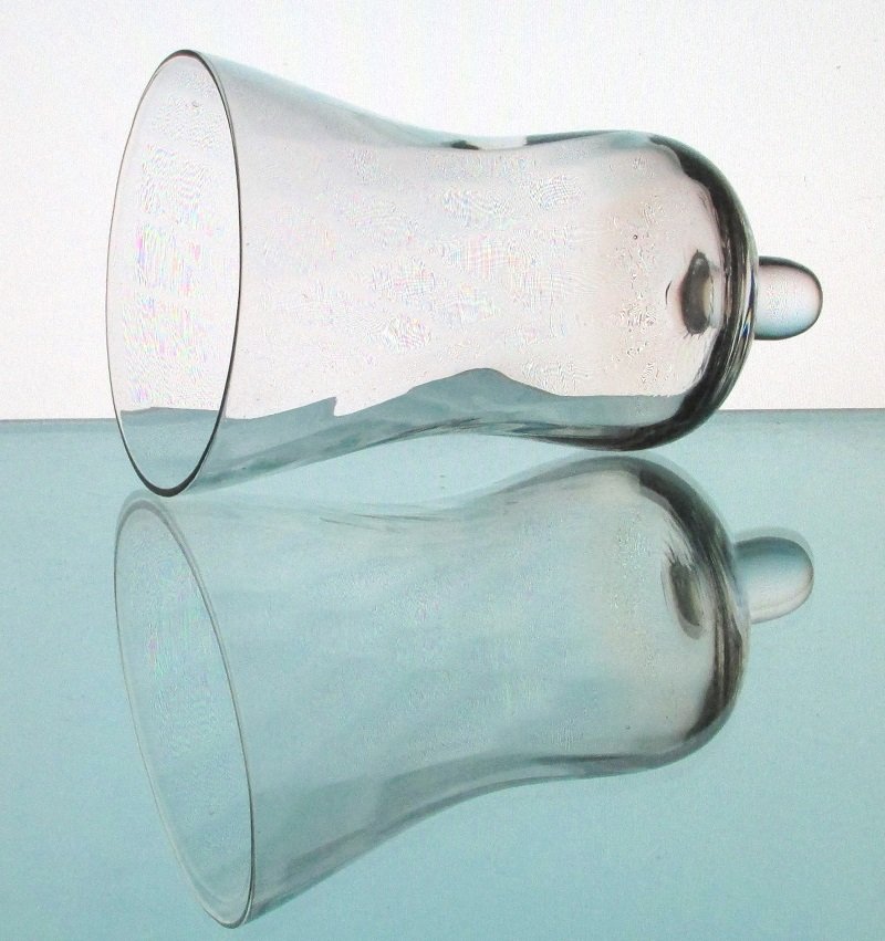 Peg Votive Candle Holder Swirled Pattern Flat Rim Clear