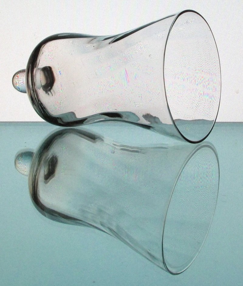 Peg Votive Candle Holder Swirled Pattern Flat Rim Clear