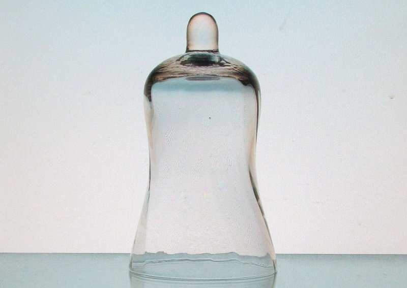 Peg Votive Candle Holder Swirled Pattern Flat Rim Clear