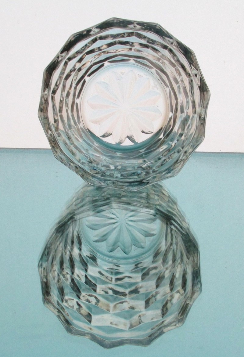 Hanging or Table Top Fostoria Style Candle Holder 3.5 x 2 7/8 Clear Glass HCH125
