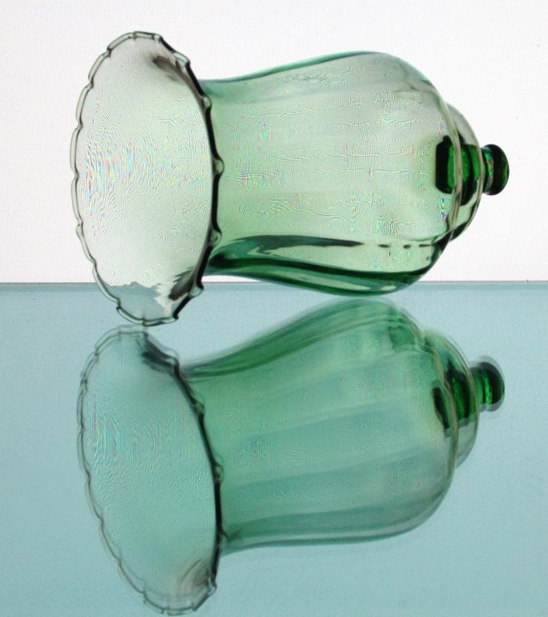 Home Interiors Peg Votive Candle Holder Pale Green Crimped 1195-1