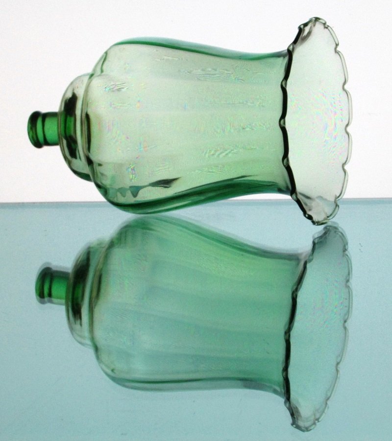 Home Interiors Peg Votive Candle Holder Pale Green Crimped 1195-1