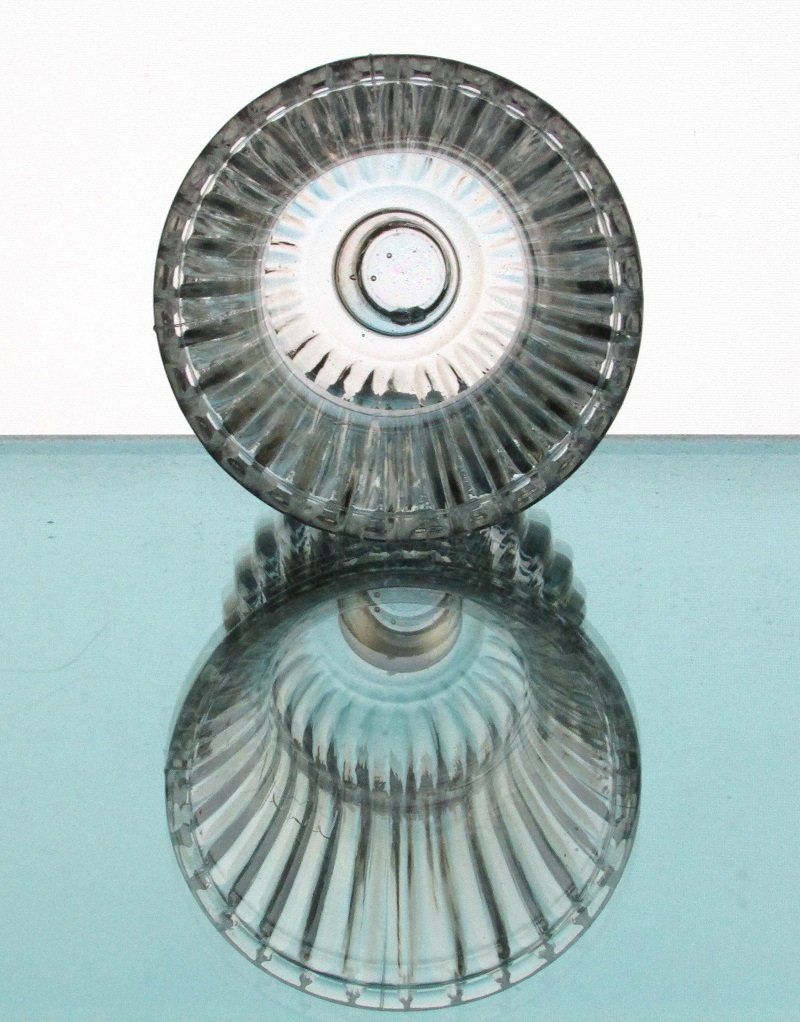 Peg Votive Candle Holder Ridged Crystal Flared Rim Clear Partylite