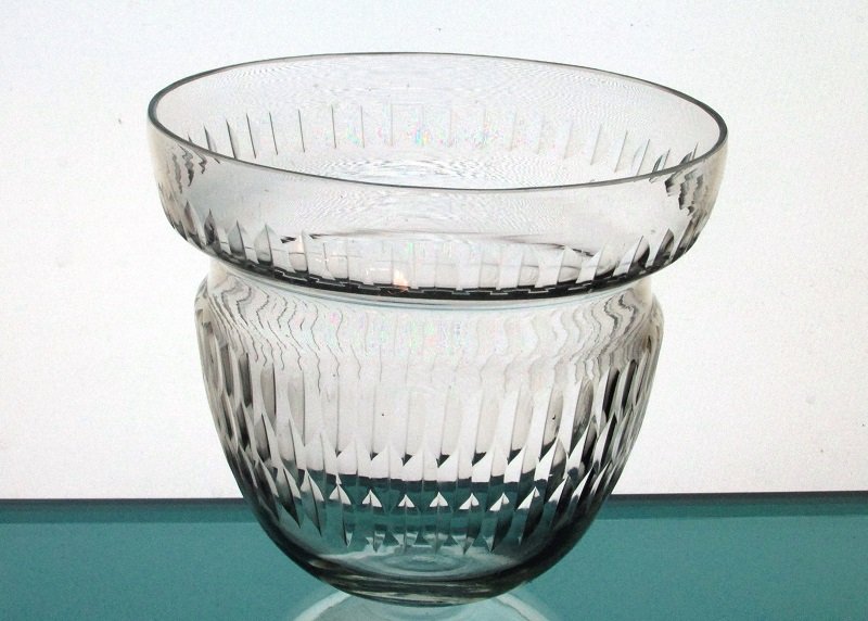 Hanging Candle Holder 5 x 5 5/8 Cinched with Beveled Design HCH131