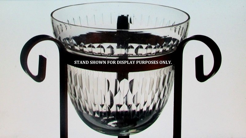 Hanging Candle Holder 5 x 5 5/8 Cinched with Beveled Design HCH131 Stand is for display only. Not included.
