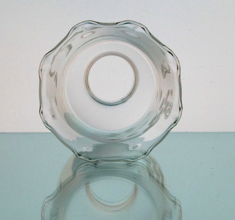 Hurricane Lamp Shade 1 5/8 inch fitter x 6.75 Crimped Rim Etched Grapes HLS001