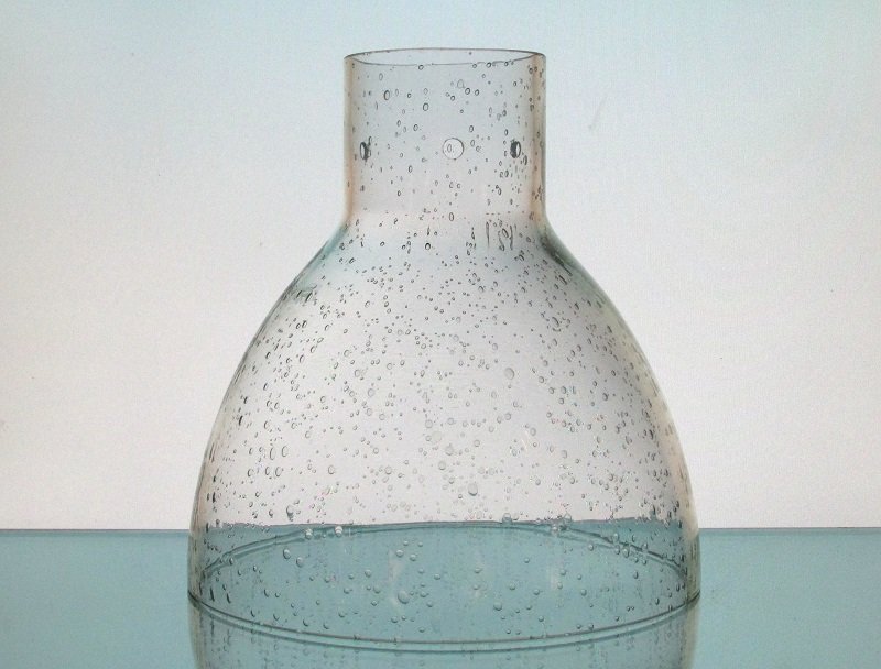 Glass Lamp Shade Seeded Dome Clear 2.75 inch fitter x 6.75w x 7h