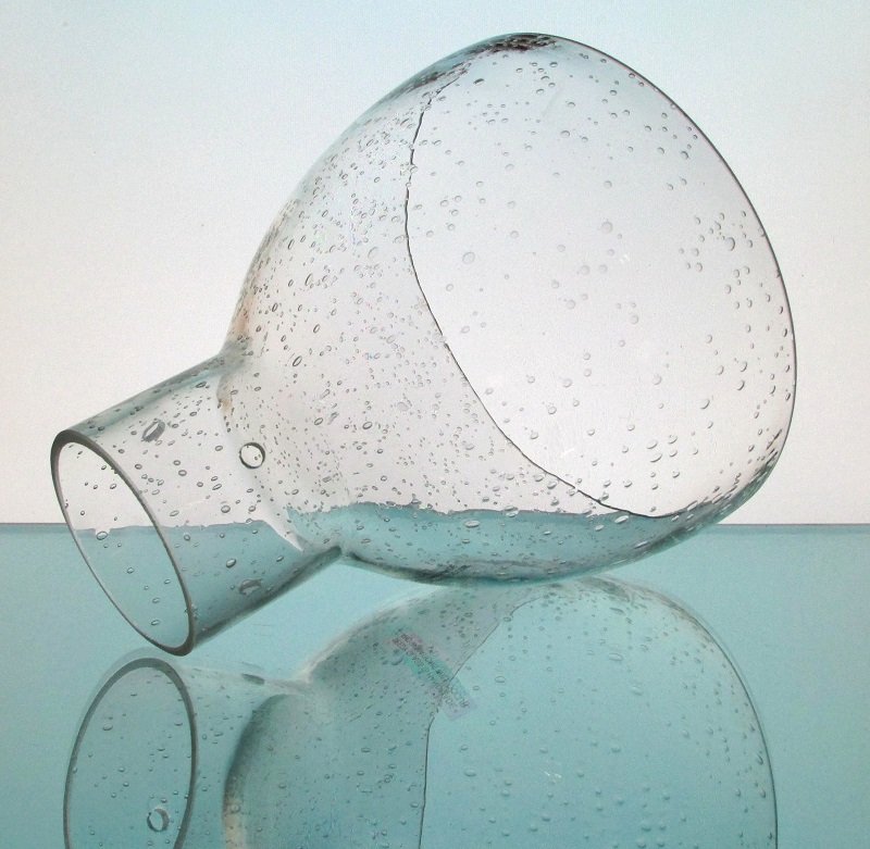 Glass Lamp Shade Seeded Dome Clear 2.75 inch fitter x 6.75w x 7h