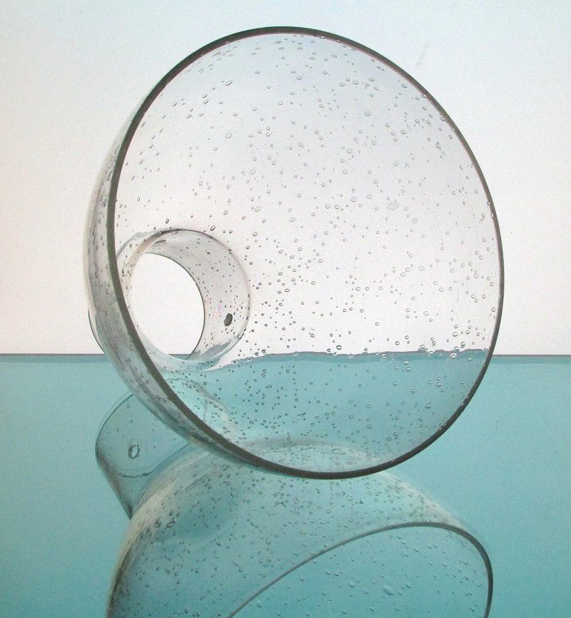 Glass Lamp Shade Seeded Dome Clear 2.75 inch fitter x 6.75w x 7h