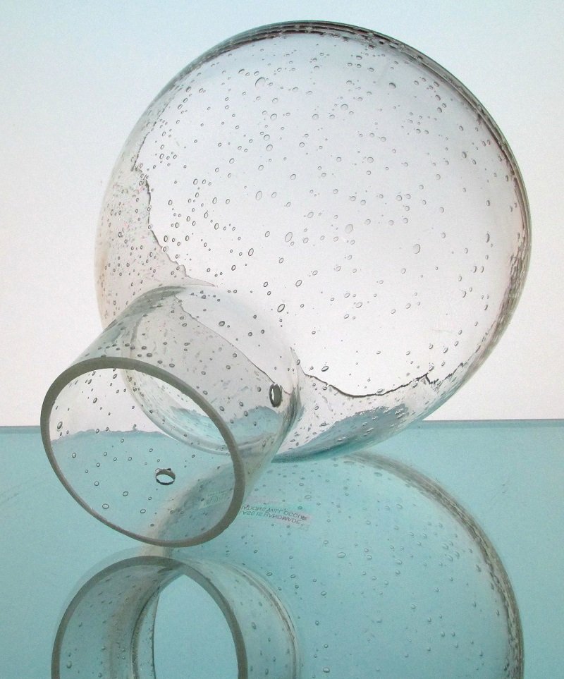 Glass Lamp Shade Seeded Dome Clear 2.75 inch fitter x 6.75w x 7h