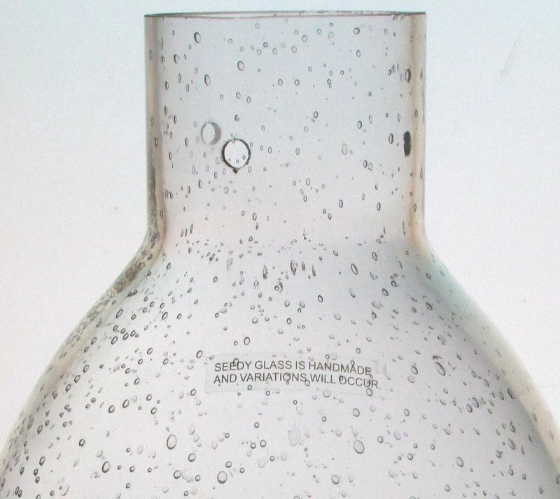 Glass Lamp Shade Seeded Dome Clear 2.75 inch fitter x 6.75w x 7h