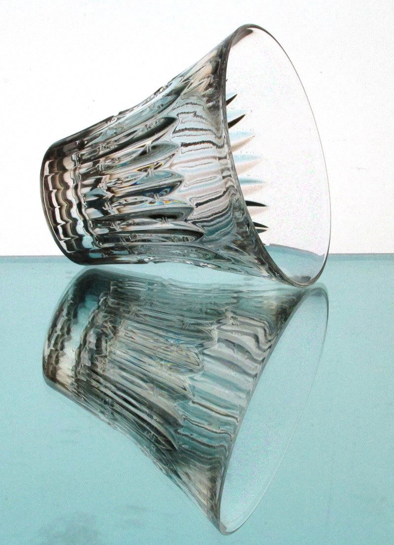 Hanging Candle Holder Crystal Cut Swords Heavyweight 4 1/8 x 3.75 HCH141