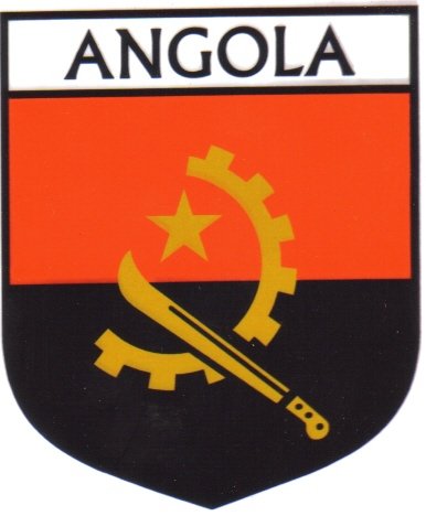 Image 1 of Angola Flag Country Flag Angola Decals Stickers Set of 3