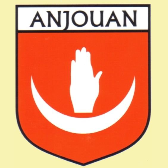 Image 0 of Anjouan Flag Country Flag Anjouan Decals Stickers Set of 3