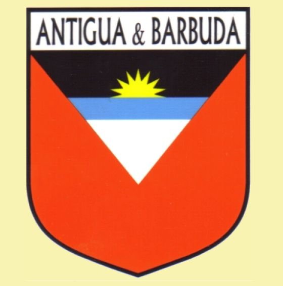 Image 0 of Antigua Barbuda Flag Country Flag Antigua Barbuda Decals Stickers Set of 3