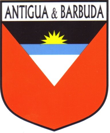 Image 1 of Antigua Barbuda Flag Country Flag Antigua Barbuda Decals Stickers Set of 3