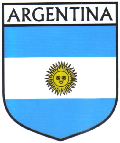 Image 1 of Argentina Flag Country Flag Argentina Decals Stickers Set of 3