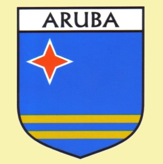 Image 0 of Aruba Flag Country Flag Aruba Decal Sticker