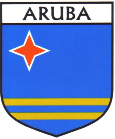 Image 1 of Aruba Flag Country Flag Aruba Decals Stickers Set of 3