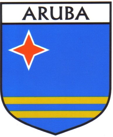 Image 1 of Aruba Flag Country Flag Aruba Decal Sticker