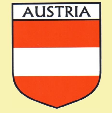 Image 0 of Austria Flag Country Flag Austria Decals Stickers Set of 3