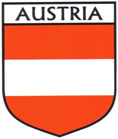 Image 1 of Austria Flag Country Flag Austria Decals Stickers Set of 3