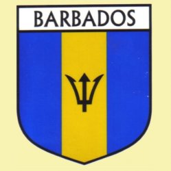 Barbados Flag Country Flag Barbados Decal Sticker