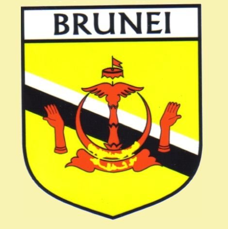 Image 0 of Brunei Flag Country Flag Brunei Decals Stickers Set of 3
