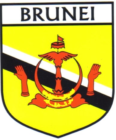 Image 1 of Brunei Flag Country Flag Brunei Decals Stickers Set of 3