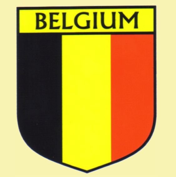 Image 0 of Belgium Flag Country Flag Belgium Decals Stickers Set of 3
