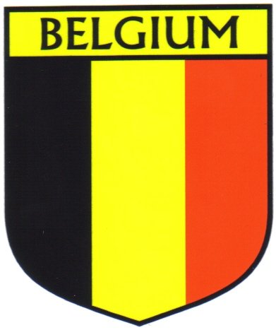 Image 1 of Belgium Flag Country Flag Belgium Decals Stickers Set of 3