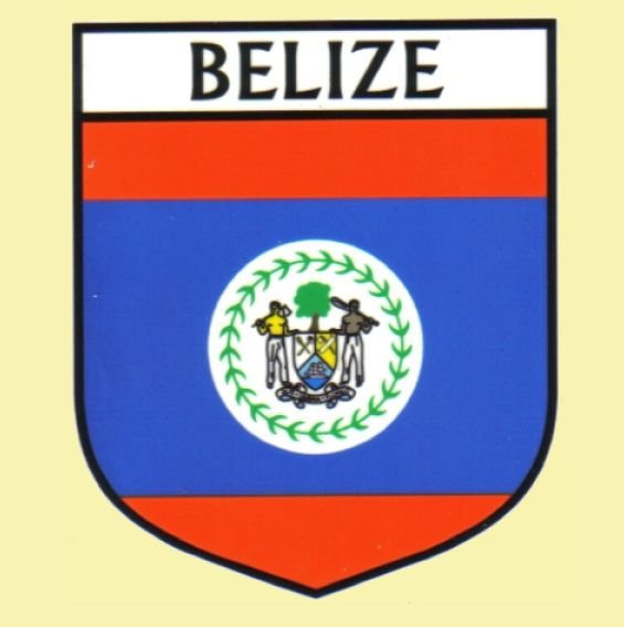 Image 0 of Belize Flag Country Flag Belize Decal Sticker