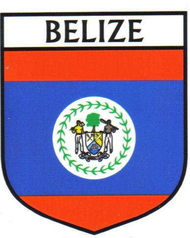 Image 1 of Belize Flag Country Flag Belize Decals Stickers Set of 3