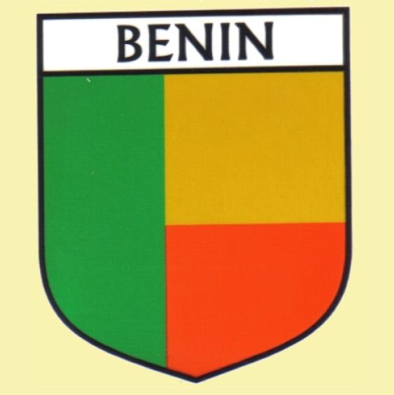 Image 0 of Benin Flag Country Flag Benin Decals Stickers Set of 3