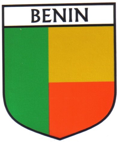 Image 1 of Benin Flag Country Flag Benin Decals Stickers Set of 3