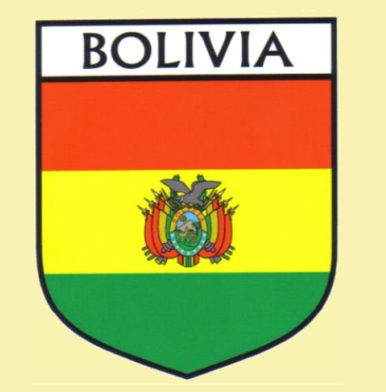 Image 0 of Bolivia Flag Country Flag Bolivia Decals Stickers Set of 3