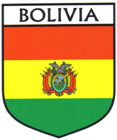 Image 1 of Bolivia Flag Country Flag Bolivia Decals Stickers Set of 3
