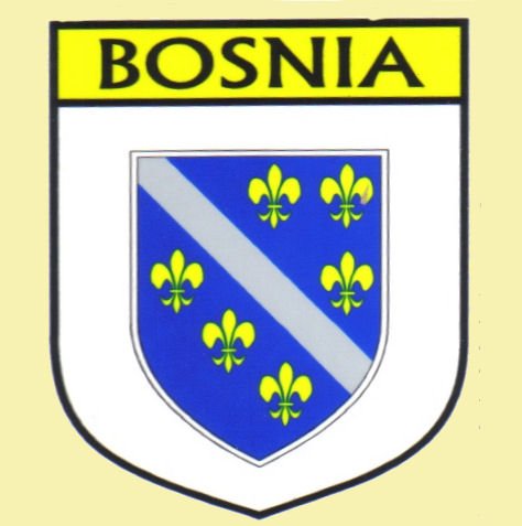 Image 0 of Bosnia Flag Country Flag Bosnia Decals Stickers Set of 3