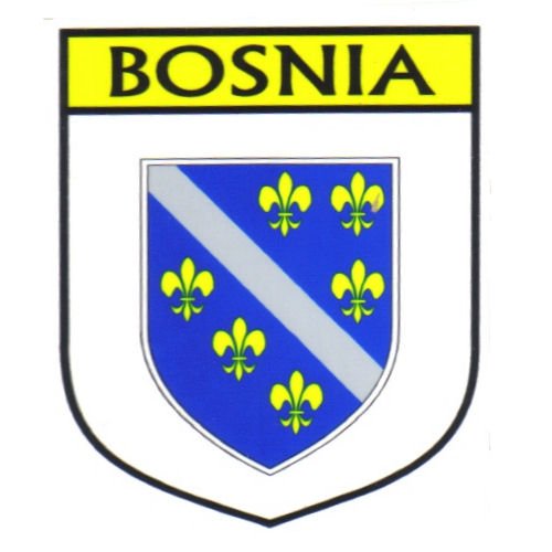 Image 1 of Bosnia Flag Country Flag Bosnia Decals Stickers Set of 3